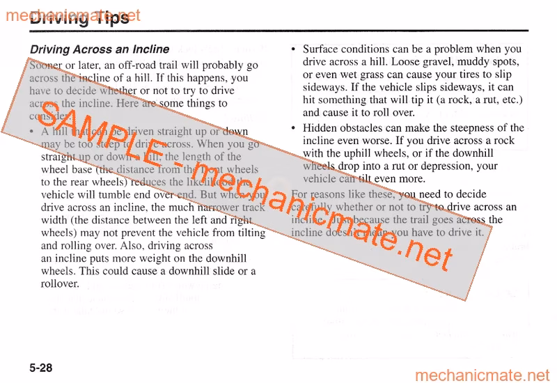 Kia Sportage Workshop, Service and Repair Manual PDF Sample Page 1 - Technical Specifications Preview