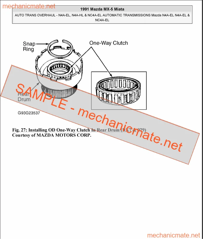 Mazda Mx5 Workshop, Service and Repair Manual PDF (1989-1997)