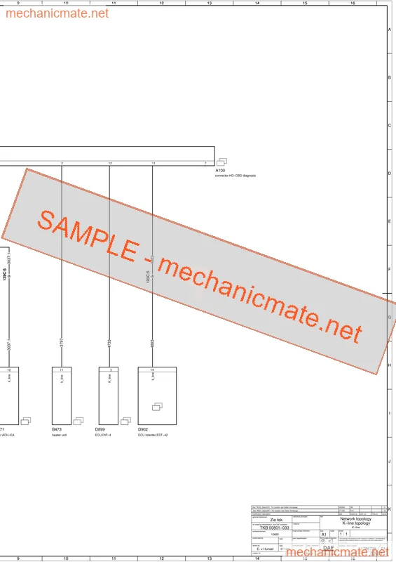 DAF XF105/CF Wiring & Electrical Manual PDF (Euro 4/5)