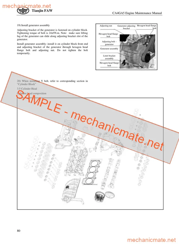 FAW CA4GA5 Workshop, Service & Repair Manual PDF (All Years) 3 FAW CA4GA5 Workshop, Service & Repair Manual PDF (All Years) - Image 3