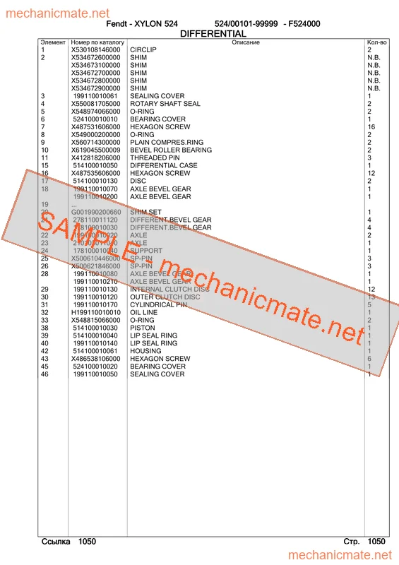 Fendt Xylon 524 Workshop, Service and Repair Manual PDF
