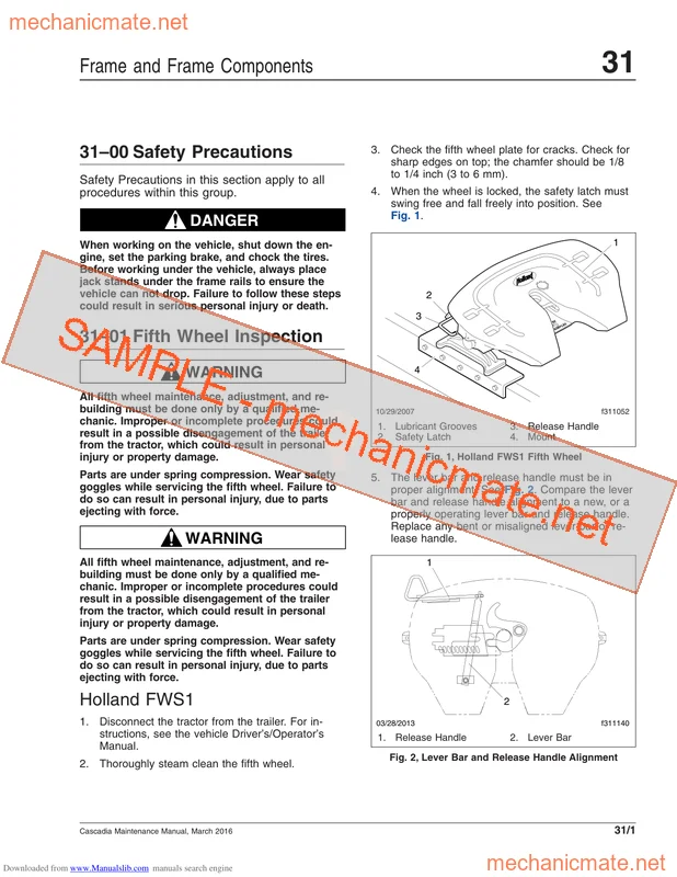 Freightliner Cascadia Workshop, Service & Repair Manual PDF