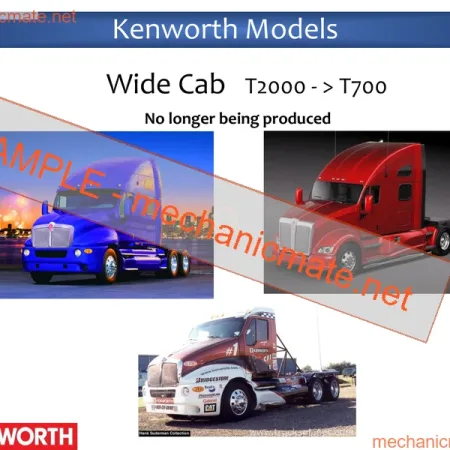 Kenworth B-Cab/T2000/T700/T680/T880 Service Manual PDF(2017)