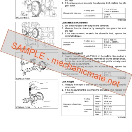 Kubota M105X/M125X Workshop Manual PDF Sample Page 1 - Technical Specifications Preview