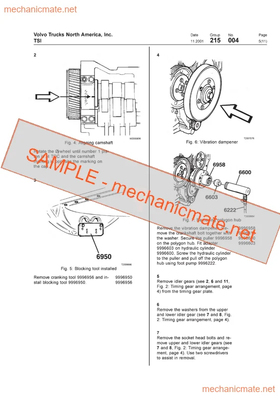 Volvo D12/D12A/D12B Engines Service Manual PDF (2003)