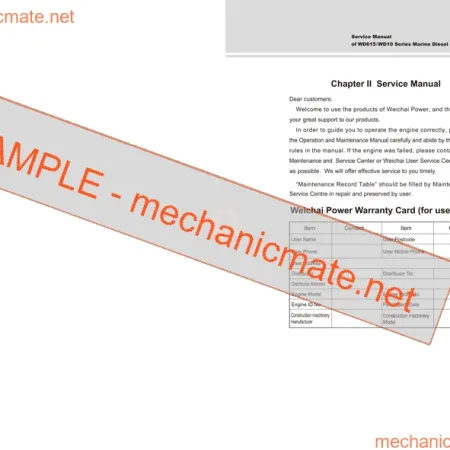 Weichai WD10 Workshop, Service & Repair Manual PDF (All)