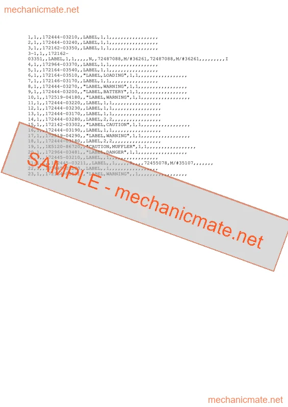 Yanmar B6-3P-C Parts, Wiring & Electrical Manual PDF